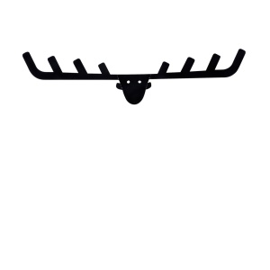 Μεταλλική Κρεμάστρα Antler Μαύρο 66x17 cm - Img 2