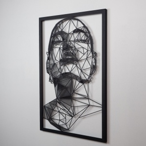 Μεταλλικός πίνακας Antonietta Μαύρο 45x70 cm - Img 3