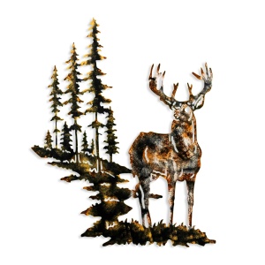 Μεταλλικός πίνακας Deer Πολύχρωμος 65x79 cm - Img 6