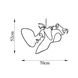 Μεταλλικός πίνακας To Μαύρο 70x52 cm - Img 5