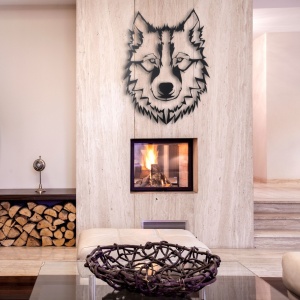 Μεταλλικός πίνακας Wolf Μαύρο 38x50 cm - Img 3