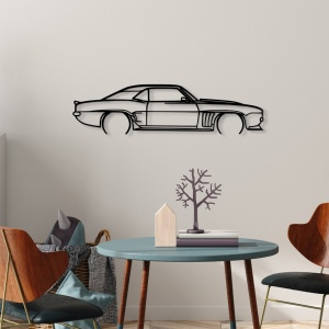 Μεταλλικός πίνακας Chevrolet Μαύρο 70x18 cm