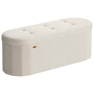 Μπαούλο Αποθήκευσης Songmics Λευκό 110x38x38 cm - Img 2