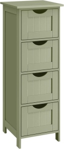 Ντουλάπι Μπάνιου με Συρτάρια Songmics Πράσινο 30x30x82 cm