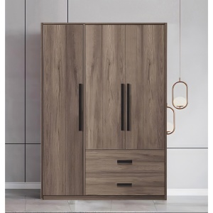 Ντουλάπα με 3 Πόρτες Edritte Pako World Ανοιχτό Καρυδί 120x52x195 cm - Img 2
