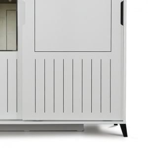 Ντουλάπα Pasific Home Fuga - 130 Parlak Beyaz Dolap - Img 4