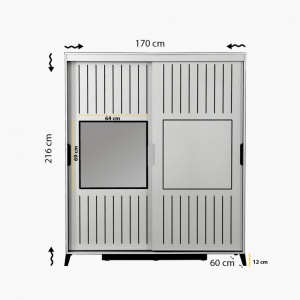 Ντουλάπα Pasific Home Fuga - 170 Meşe Dolap - Img 8