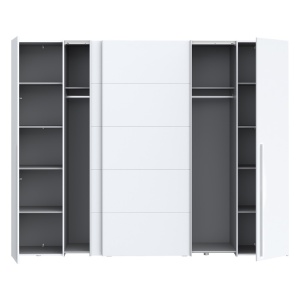Ντουλάπα Verzo 4 Πόρτες Λευκό μελαμίνη 270.5x61.5x210.5 cm - Img 4