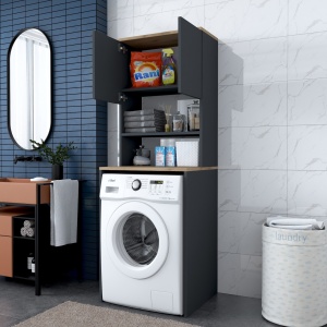 Ντουλάπι για Πλυντήριο Ρούχων KD101 Καρυδί 65x183.6x60 cm - Img 4