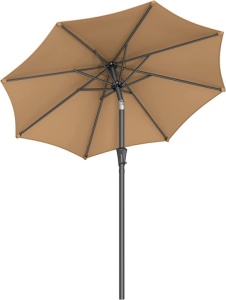 Ομπρέλα ηλίου, Songmics, 30 μοίρες, 210 cm, UPF 50+, Κρεμ