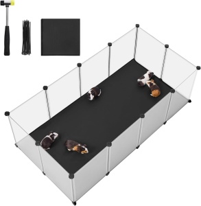 Πάρκο για κατοικίδια Λευκό Songmics 143x73x46 cm
