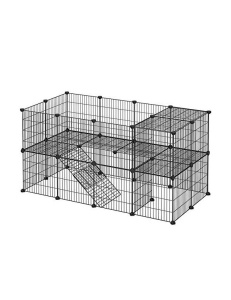 Πάρκο για κατοικίδια, Songmics, Μαύρο, LPI02H, 143 x 73 x 71 cm