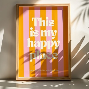 Πίνακας Happo Πολύχρωμος 33x1.5x48 cm