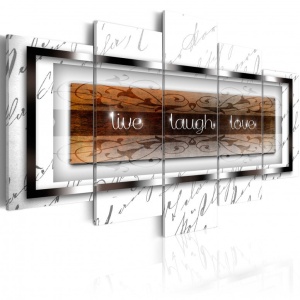 Πίνακας - live, laugh, love - white 100x50 cm
