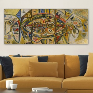 Πίνακας YTYMDRN145 Πολύχρωμος 50x120 cm