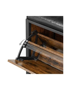 Παγκάκι Παπουτσοθήκη Vasagle, LSB049B01, Rustic Καφέ, 80 x 30 x 51 cm - Img 6