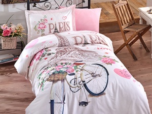 Παιδικά Κλινοσκεπάσματα Paris Love (Βαμβάκι 100%)
