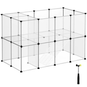 Πάρκο για κατοικίδια, Songmics, Λευκό, 143x73x91 cm - Img 2