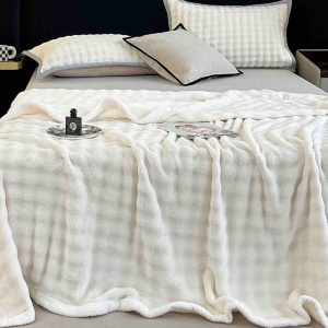 Παχιά Κουβέρτα Cocolino Bordy V1 Λευκή 200x230 cm