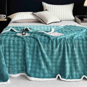 Παχιά Κουβέρτα Cocolino Bordy V11 Τιρκουάζ 200x230 cm