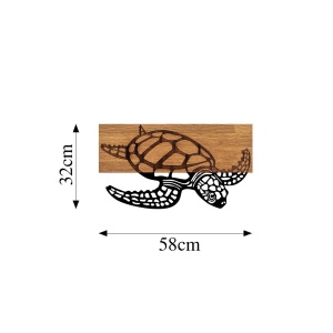 Πίνακας από ξύλο και μέταλλο Caretta Μαύρο 58x3x32 cm - Img 7