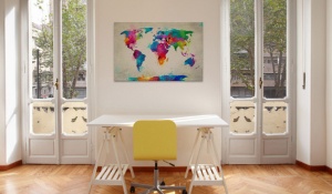Πίνακας από φελλό - An Explosion of Colors [Cork Map] 90x60 cm - Img 2