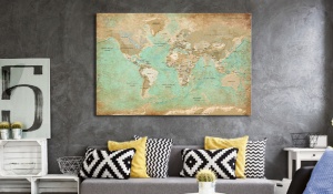 Πίνακας από φελλό - Celadon Journey [Cork Map] 90x60 cm - Img 2