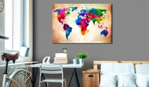 Πίνακας από φελλό - Colourful Ranger [Cork Map] 90x60 cm - Img 2