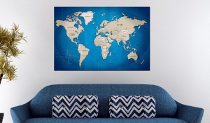 Πίνακας από φελλό - Dark Blue Trail [Cork Map] 90x60 cm - Img 2