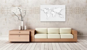 Πίνακας από φελλό - Monochromatic World [Cork Map] 60x40 cm - Img 2