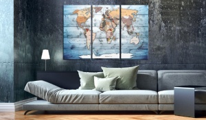 Πίνακας από φελλό - Sapphire Travels [Cork Map] 90x60 cm - Img 2