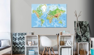 Πίνακας από φελλό - World Geography [Cork Map] 60x40 cm - Img 2