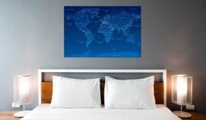 Πίνακας από φελλό - World Map: World Connection [Cork Map] 120x80 cm - Img 2