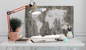 Πίνακας από φελλό - World of Wood [Cork Map] 60x40 cm - Img 2