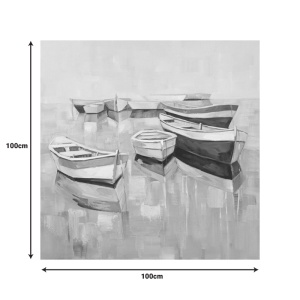 Πίνακας καμβά Boatty E Inart, Pako World, 100x3x100 cm - Img 2