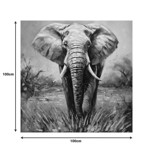 Πίνακας καμβά Elepho, Pako World, 100x3x100 cm - Img 2