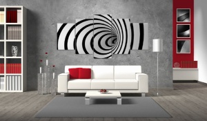Πίνακας - A black & white hole 100x50 cm - Img 2