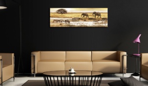 Πίνακας - Africa: at the waterhole 135x45 cm - Img 2