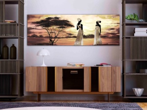 Πίνακας - African Goddesses (1 Part) Narrow 150x50 cm - Img 2