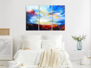 Πίνακας - Colourful Sky (3 Parts) 90x60 cm - Img 2