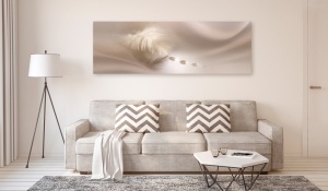 Πίνακας - Delicate Feather 135x45 cm - Img 2