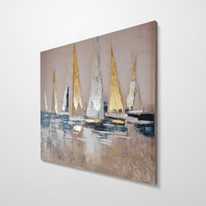 Πίνακας în ulei OPG45372 Πολύχρωμος 70x70x3 cm - Img 3