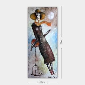 Πίνακας Roma Fiore Πολύχρωμος 50x120 cm - Img 3