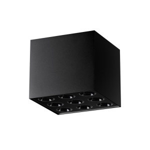 Πλαφονιέρα LED Ozzy, Μαύρη, 4000K, 9.5x9.5x8.3 cm