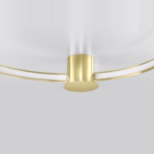 Πλαφονιέρα LED Rio, Γυαλιστερό χρυσό, 3000K, 78x87x12.5 cm - Img 6