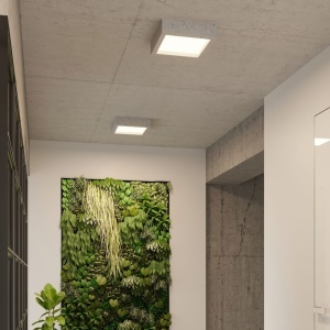 Πλαφονιέρα LED Riza, Γκρι, 3000K, 33x33x8 cm - Img 8