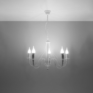 Πολυέλαιος 5 Minerwa, Λευκός, 60x60x80 cm - Img 3
