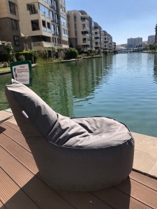 Πολυθρόνα Κήπου puf beanbag Aktif Γκρι - Img 3