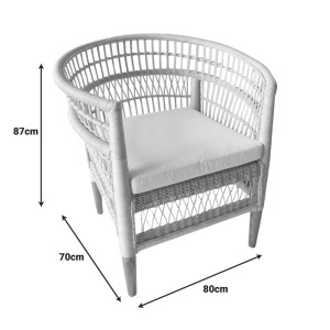 Πολυθρόνα με μαξιλάρι Necorian Φυσικό 80x70x87 cm - Img 8