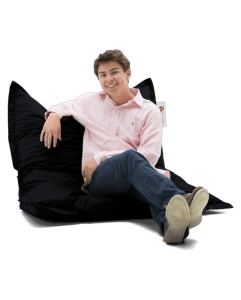 Πολυθρόνα Πουφ Κήπου Cushion Pouf Μαύρο 100x100x20 cm